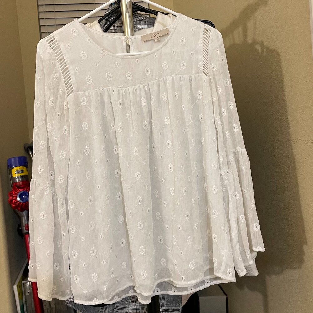 LOFT white blouse - size XS